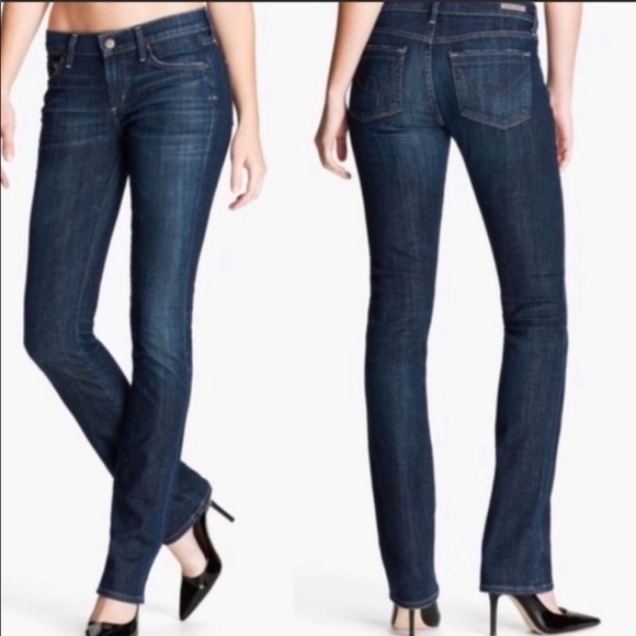 straight leg low rise jeans
